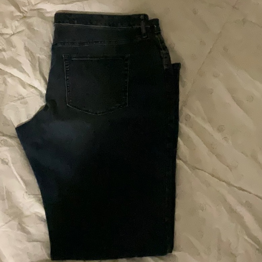 Nice jeans color blue and black bootcut size 18 super stretch